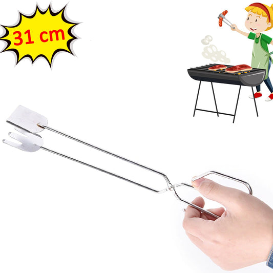 31cm Multi Functional Metal Bbq Clip Tongs Clamp For Garbage Charcoal Serving Tools