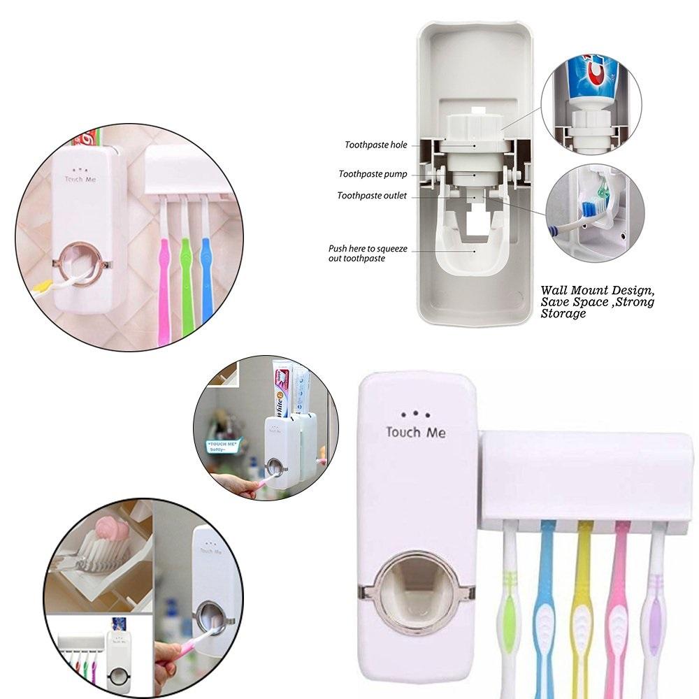 Toothpaste Dispenser  Tooth Brush Holder