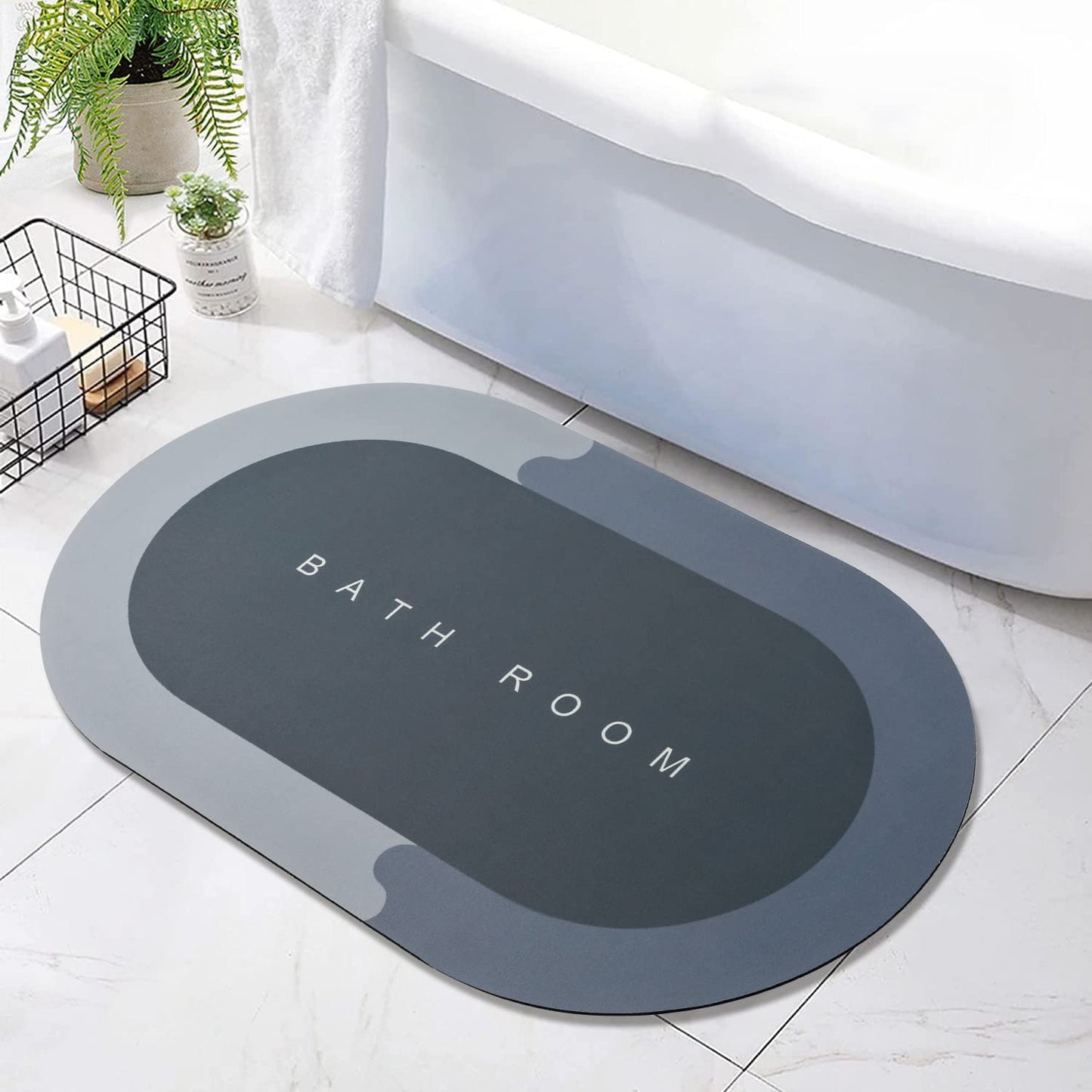 Super Absorbent Floor Mat Bath Mat Soft Carpet Slip-resistant Bathing Room Rug Floor Door Mat Instant Drying Mat Bathroom Rug Absorbent Bath Mat