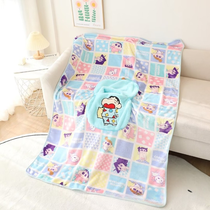 Cute Shinchan Portable Blanket and Bag™