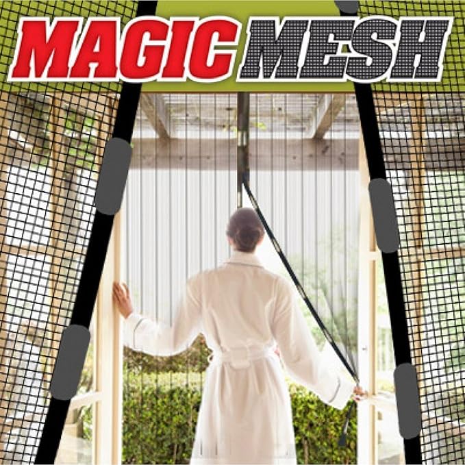 Mosquito Net for door with Stay Open Buckle Polyester Curtain